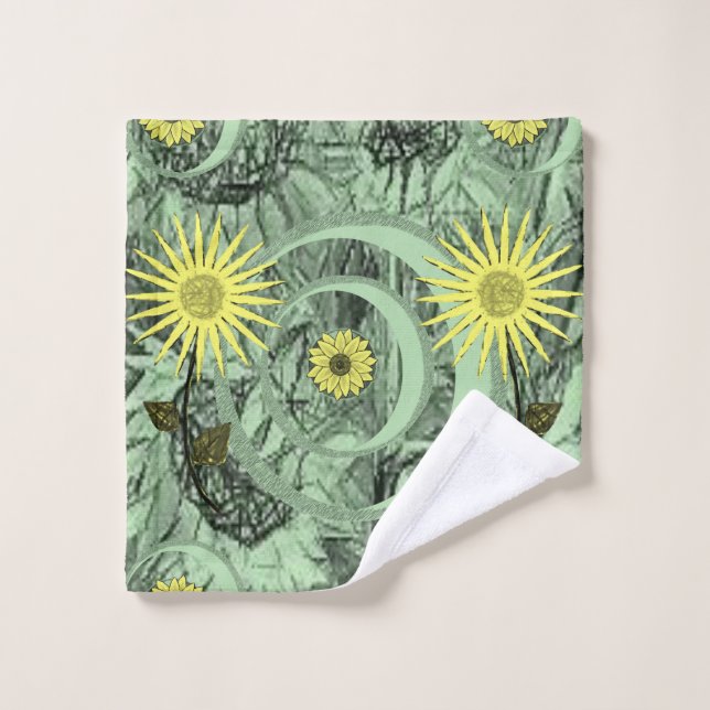 Bathroom Towel Sets Circles (Wash Cloth)