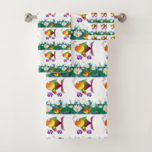Bathroom Towel Sets Fish