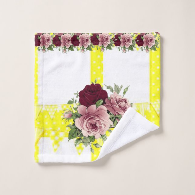 Bathroom Towel Sets Floral (Wash Cloth)