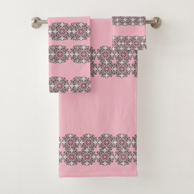 Bathroom Towel Sets Floral (Insitu)