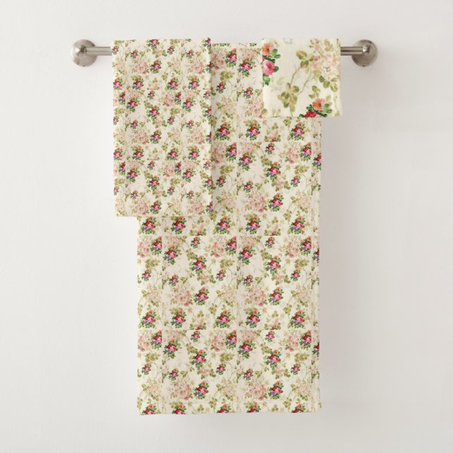 Bathroom Towel Sets Floral (Insitu)
