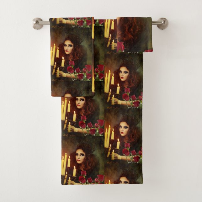 Bathroom Towel Sets Halloween (Insitu)