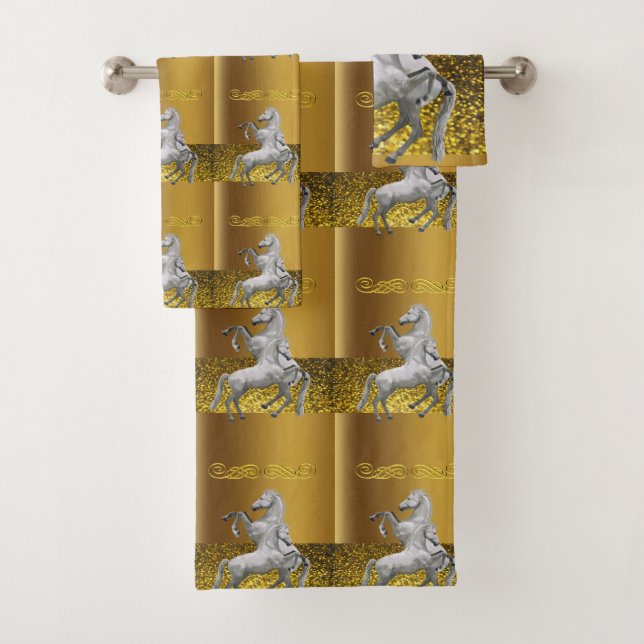 Bathroom Towel Sets Horse (Insitu)