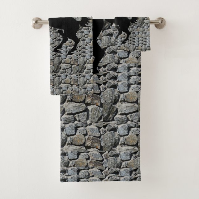 Bathroom Towel Sets Horse (Insitu)