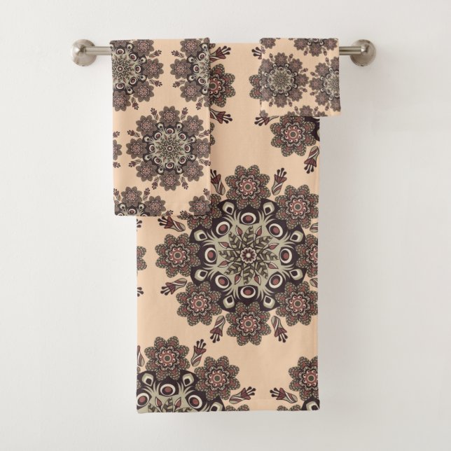 Bathroom Towel Sets Mandala (Insitu)