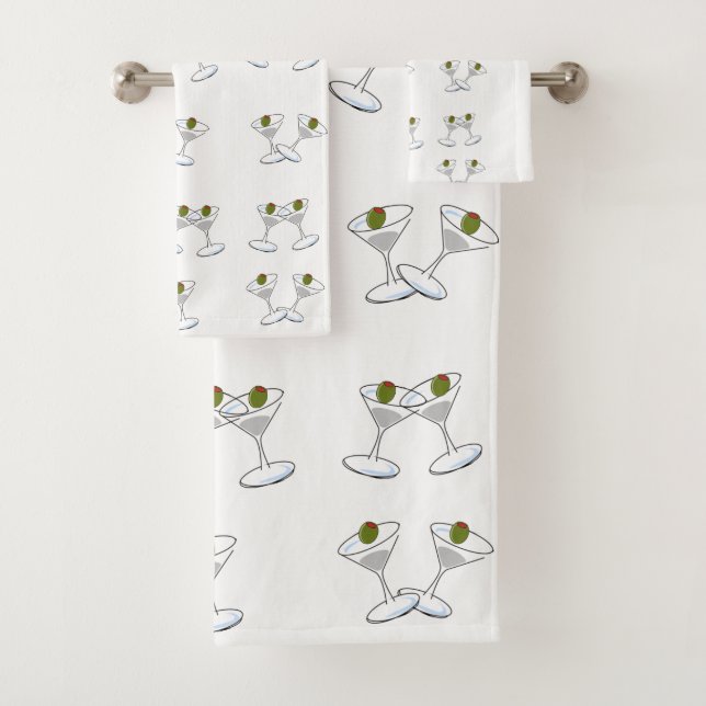 Bathroom Towel Sets Martini Glasses (Insitu)