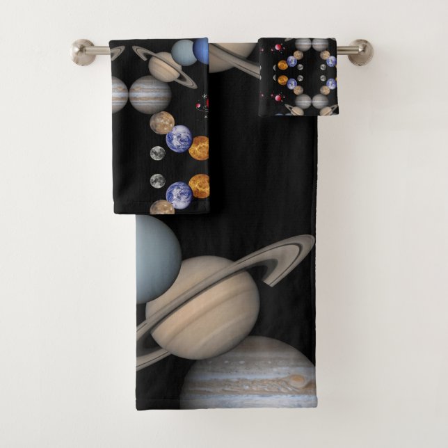 Bathroom Towel Sets Planets (Insitu)