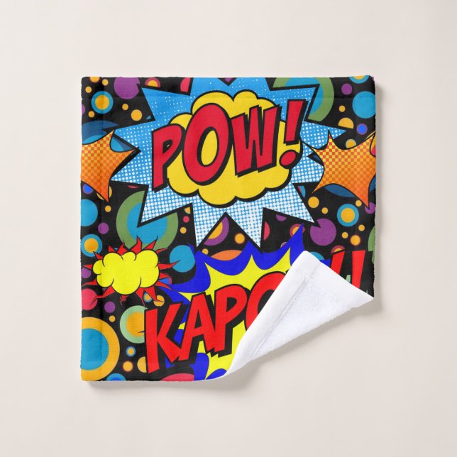 Bathroom Towel Sets Pow Kapow (Wash Cloth)