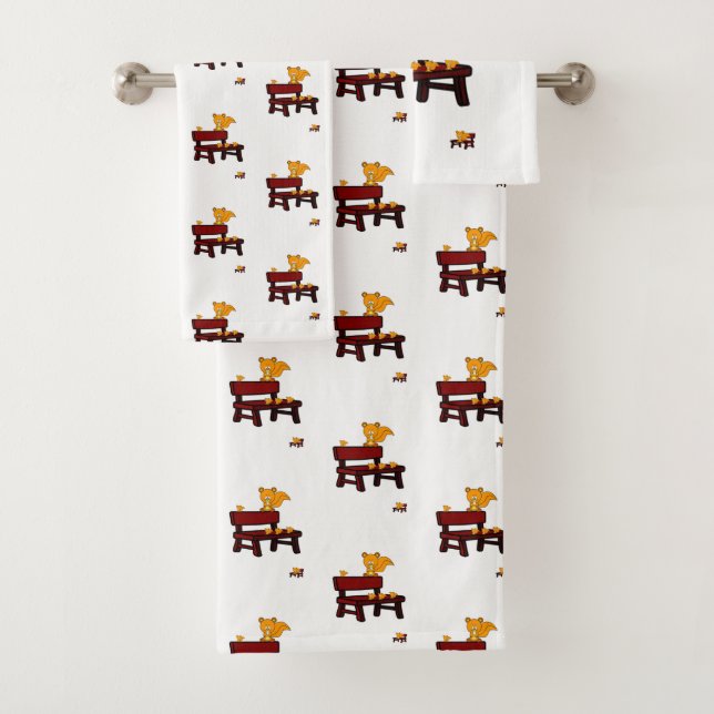 Bathroom Towel Sets Racoon (Insitu)