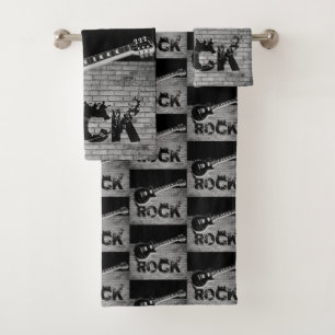 Bathroom Towel Sets Rock Music