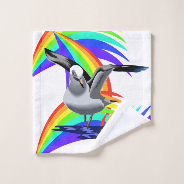 Bathroom Towel Sets Seagulls Colourful Colours (Wash Cloth)