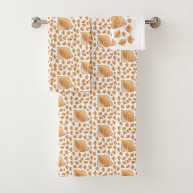 Bathroom Towel Sets Seashells (Insitu)