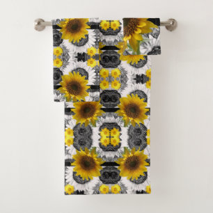 Bathroom Towel Sets Sunflowers