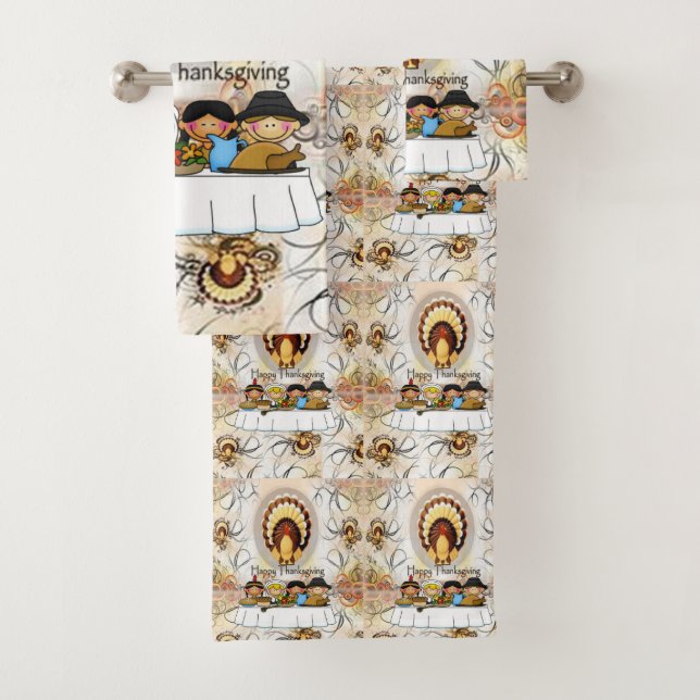 Bathroom Towel Sets Thanksgiving (Insitu)