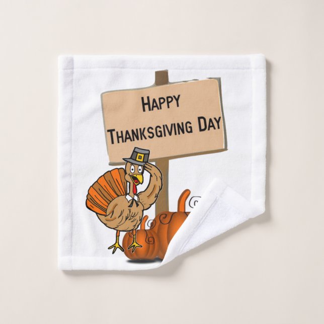 Bathroom Towel Sets Thanksgiving (Wash Cloth)