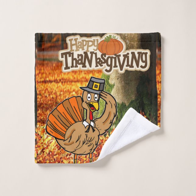 Bathroom Towel Sets Thanksgiving (Wash Cloth)