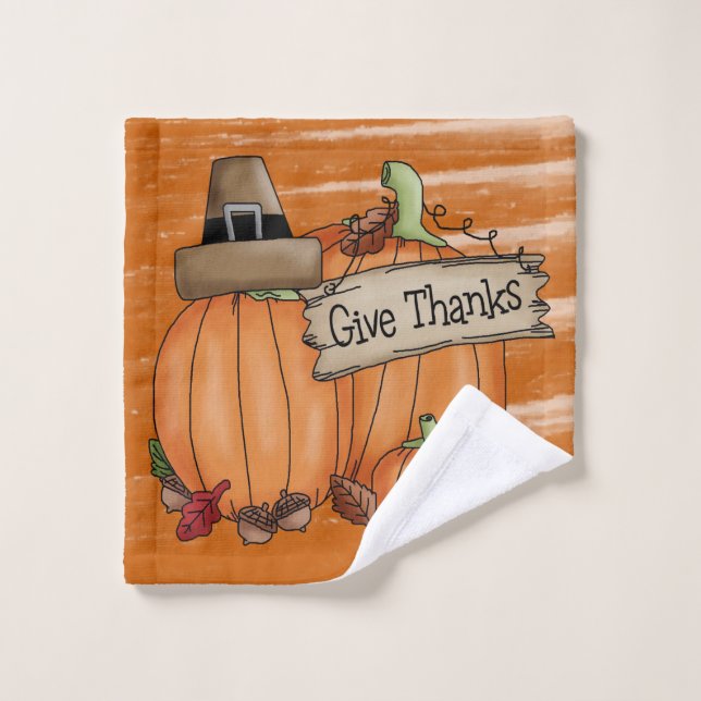 Bathroom Towel Sets Thanksgiving (Wash Cloth)