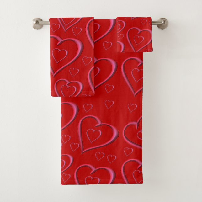 Bathroom Towel Sets Valentine's Day (Insitu)