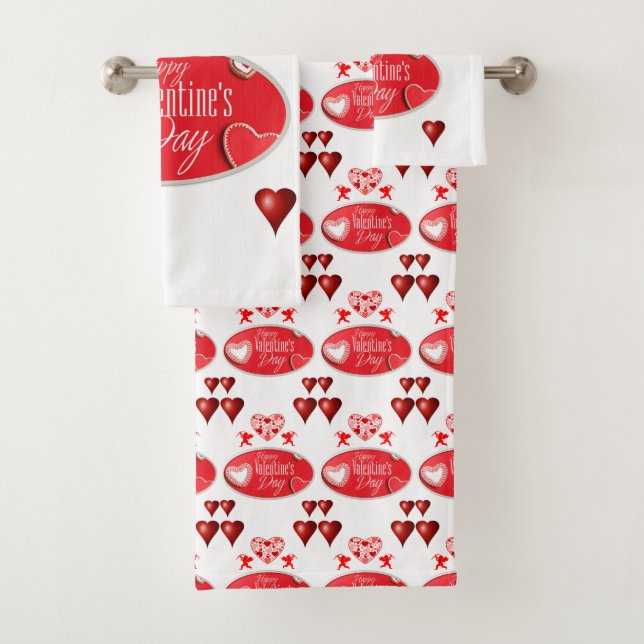 Bathroom Towel Sets Valentine's Day (Insitu)