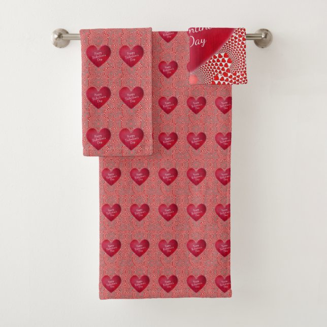 Bathroom Towel Sets Valentine's Day (Insitu)