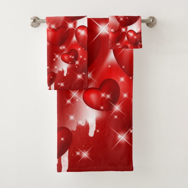 Bathroom Towel Sets Valentine's Day (Insitu)