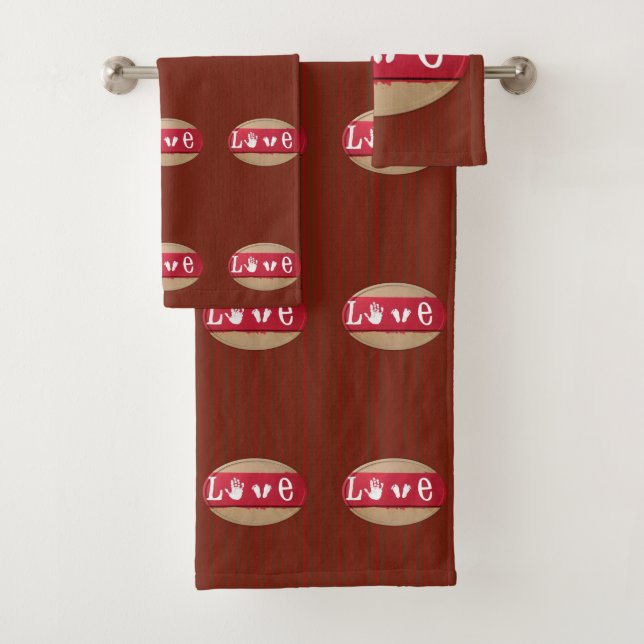 Bathroom Towel Sets Valentine's Day (Insitu)