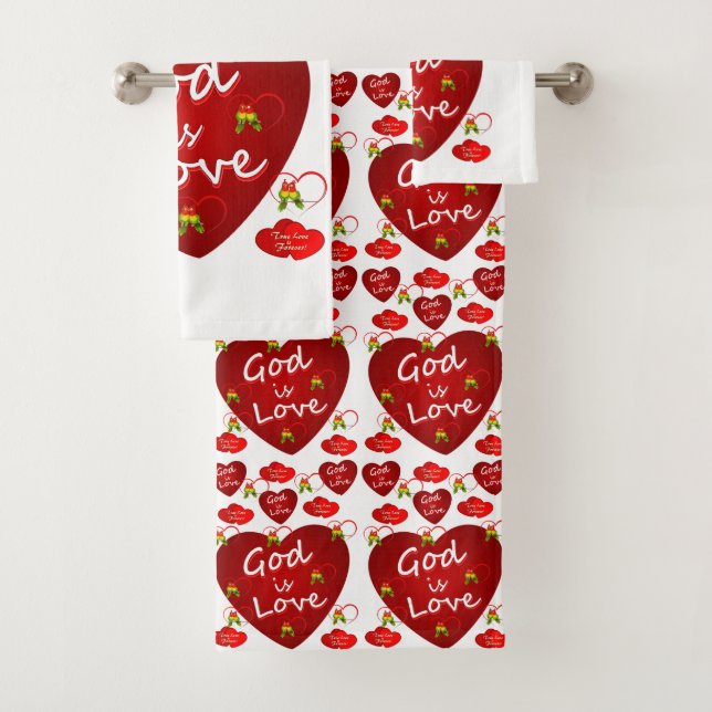 Bathroom Towel Sets Valentine's Day (Insitu)