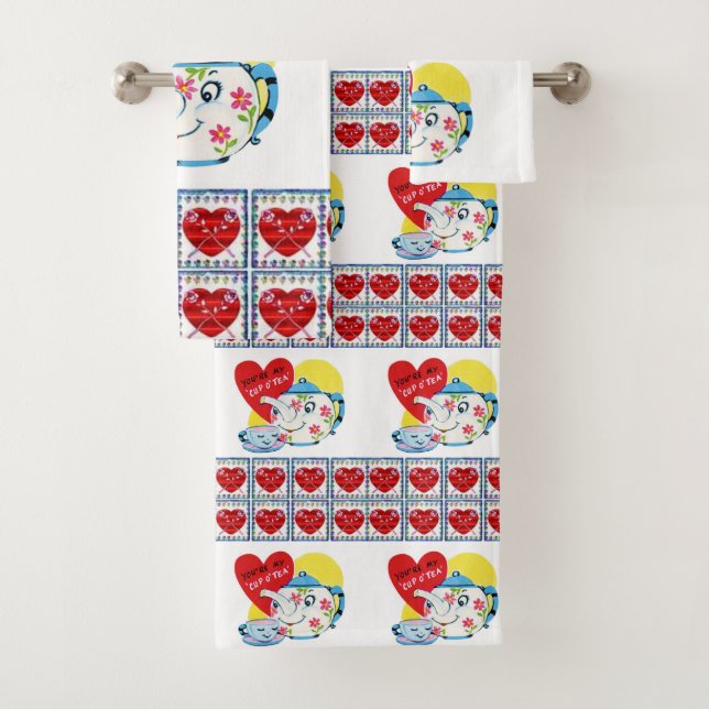 Bathroom Towel Sets Valentine's Day (Insitu)