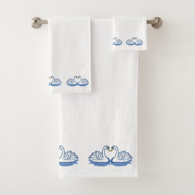 Bathroom Towel Swan (Insitu)