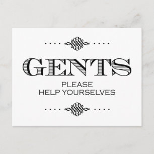 BathroomSign.jpg Postcard