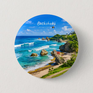 Bathsheba, Barbados - Tropical Beach Coast 6 Cm Round Badge