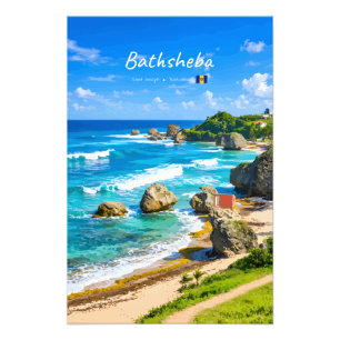 Bathsheba, Barbados - Tropical Beach Coast Photo Print