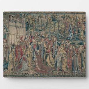 Bathsheba ordered to the Palace, Tapestry of David Plaque
