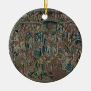Bathsheba Welcomed at Court, Tapestry of David and Ceramic Tree Decoration
