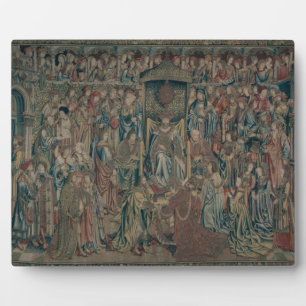 Bathsheba Welcomed at Court, Tapestry of David and Plaque