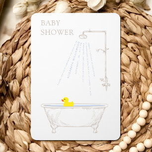 Bathtub Duck Baby Shower Gender Neutral Invitation