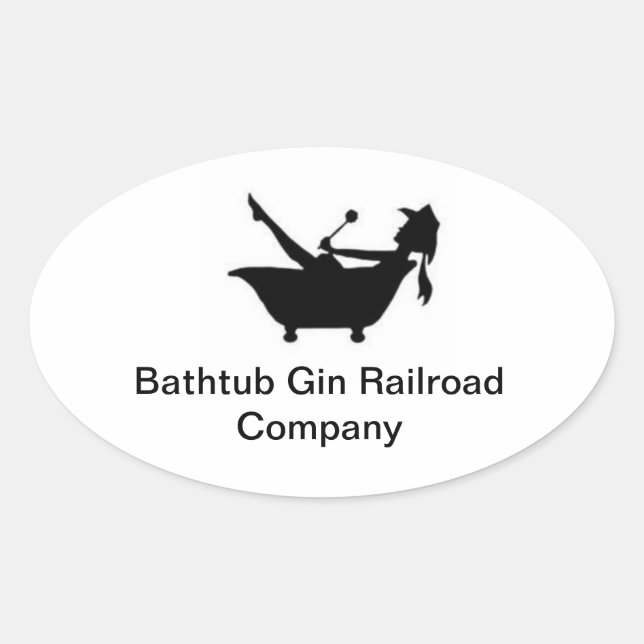 Bathtub Gin Railroad Co. Bumper Sticker (Front)