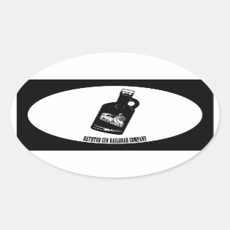 Bathtub Gin Railroad Company Oval Bottle 2 Sticker