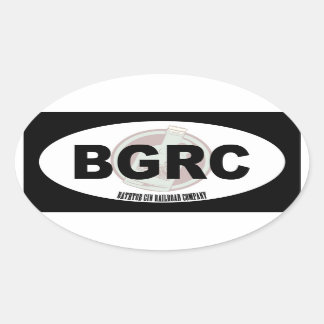 Bathtub Gin Railroad Company Oval Text and logo Oval Sticker