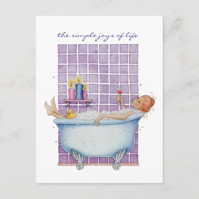 Bathtub Joy Postcard (Front)