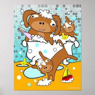 Bathtub Puppy Poster 4