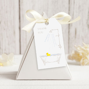 Bathtub Rubber Duck Baby Shower Gender Neutral Gift Tags