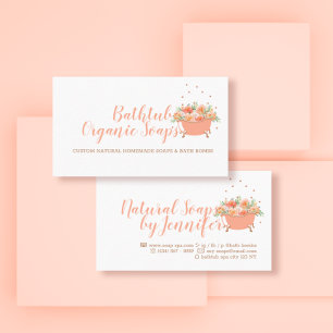 Bathtub Soap Bubble Orange Business Card