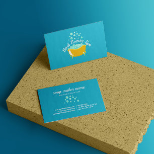 Bathtub Soap Bubbles Shampoo Business Card