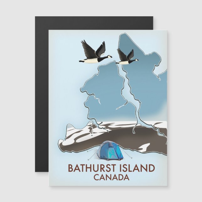 Bathurst Island Canada Travel map (Front/Back)