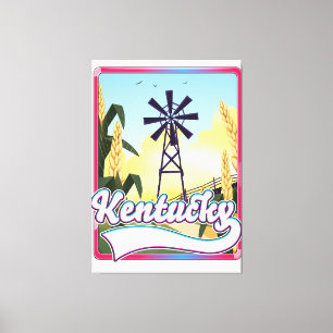 Bathurst Island Canada Travel map Canvas Print