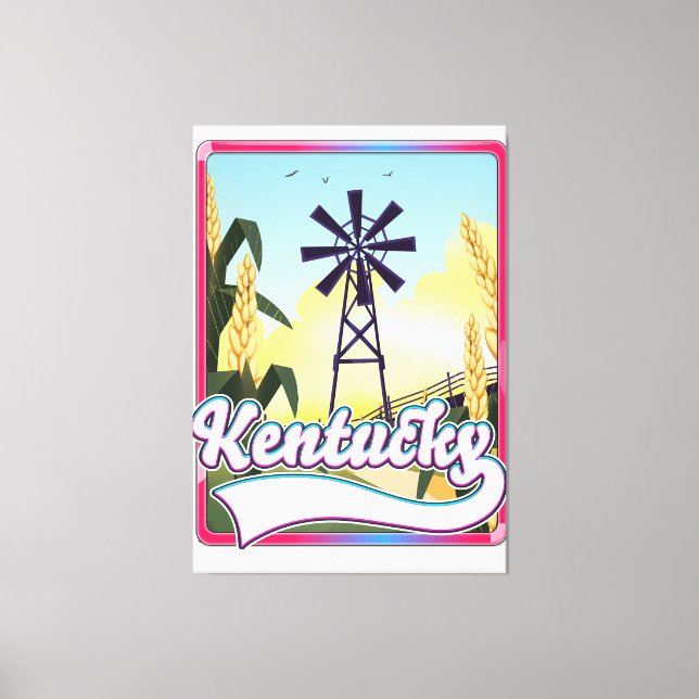 Bathurst Island Canada Travel map Canvas Print (Front)