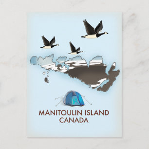 Bathurst Island Canada Travel map Holiday Postcard