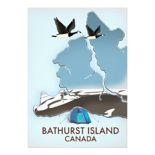 Bathurst Island Canada Travel map Photo Print