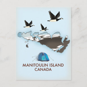 Bathurst Island Canada Travel map Postcard